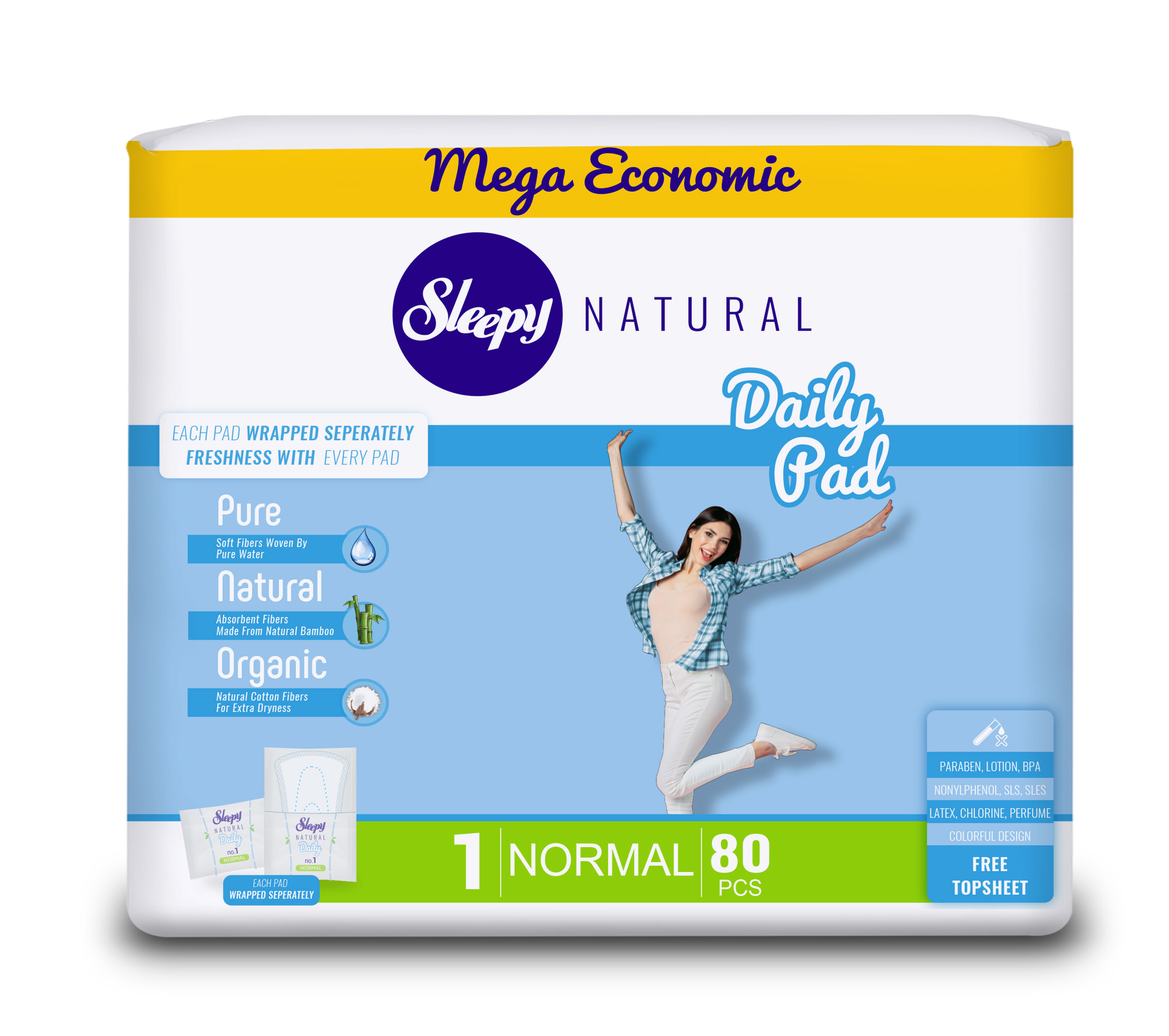Size 1 Regular pads 80/pcs